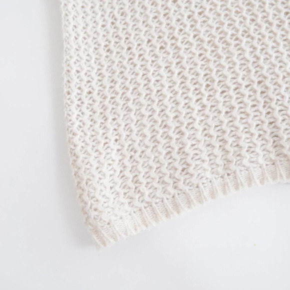 Riani Cream TurtleNeck 51% Merino Extra Fine Wool 49% Cotton Knit Sweater 8 - Picture 7 of 11